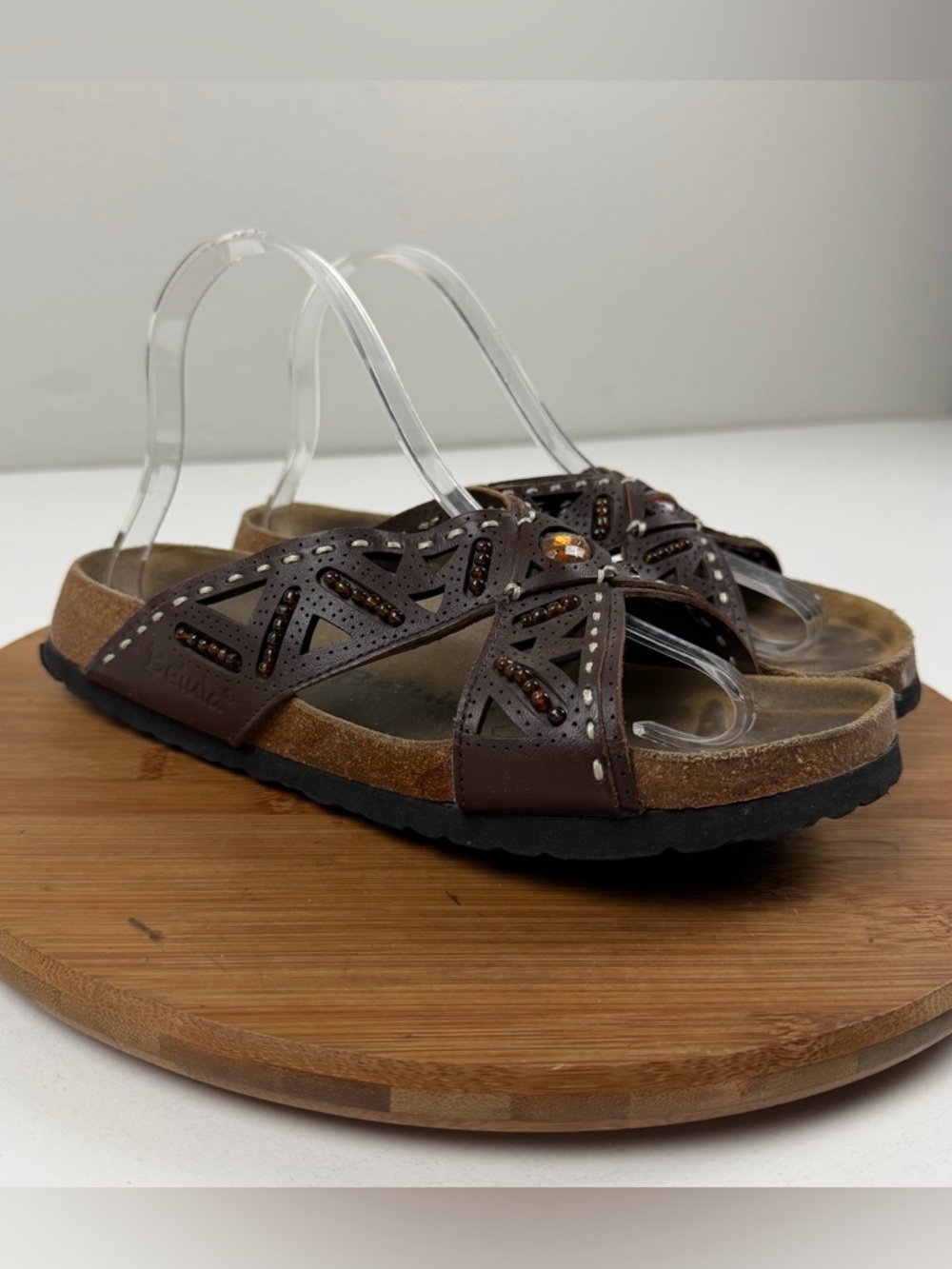 Betula by Birkenstock Joyce Beaded Leather Sandals